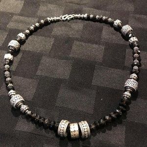 SMOKY TOPAZ AND STERLING SILVER BRACELET